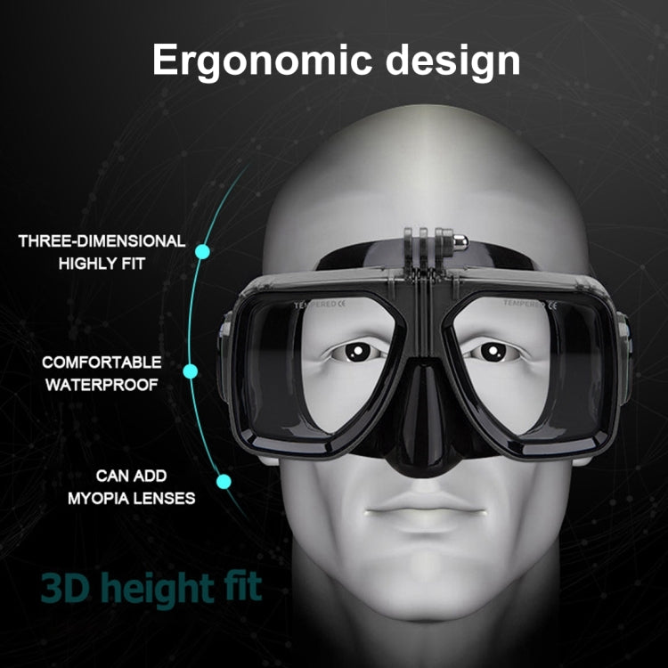PULUZ Sport acquatici Attrezzatura subacquea Maschera subacquea Occhiali da nuoto per GoPro Hero11 Black / HERO10 Black / HERO9 Black /HERO8 / HERO7 /6 /5 /5 Session /4 Session /4 /3+ /3 /2 /1, Insta360 ONE R, DJIOsmo Action e altre action camera
