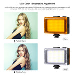 PULUZ Pocket 96 LED 860LM Luce professionale per vlogging, fotografia, video e studio fotografico con filtri magnetici bianchi e arancioni, pannello luminoso per fotocamere Canon, Nikon, DSLR, 96 LED (AE), 104 LED