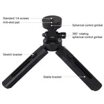 PULUZ Pocket Supporto per treppiede da tavolo regolabile in 5 modalità con vite da 1/4 di pollice per DSLR e fotocamere digitali, altezza regolabile: 16,5-21,5 cm