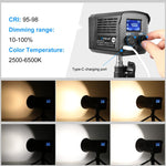 PULUZ 60W Studio Video Light 2500K-6500K Doppia Temperatura Colore Fotografia Professionale Luce di Riempimento, 60W Studio Video Light
