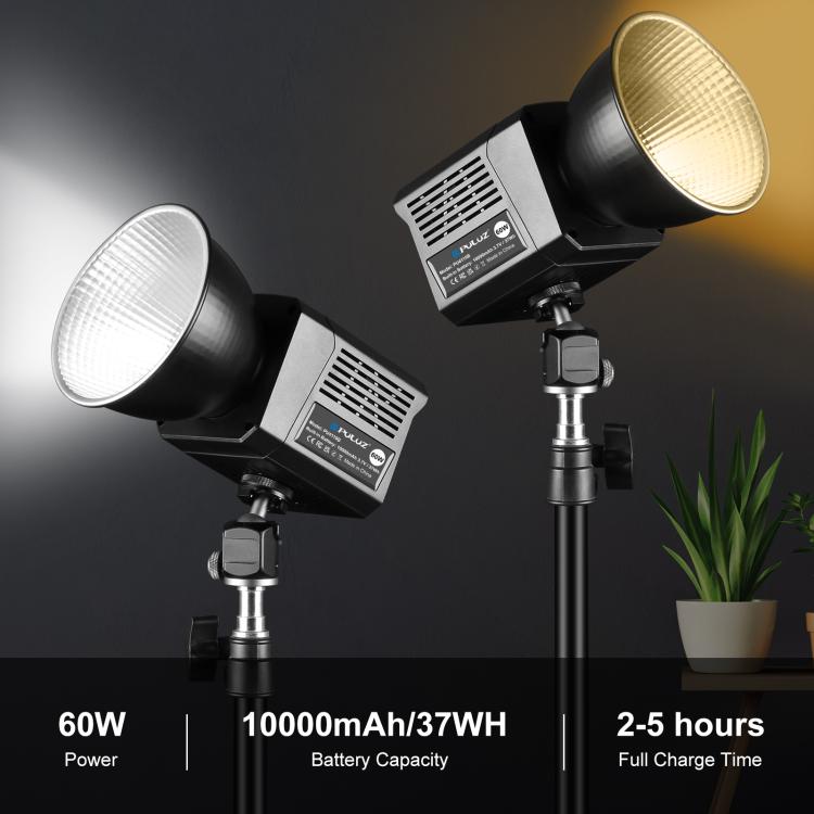 PULUZ 60W Studio Video Light 2500K-6500K Doppia Temperatura Colore Fotografia Professionale Luce di Riempimento, 60W Studio Video Light