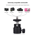 Adattatore per testa a sfera per treppiede in metallo con vite da 1/4 di pollice PULUZ con blocco, Tripod Ball Head