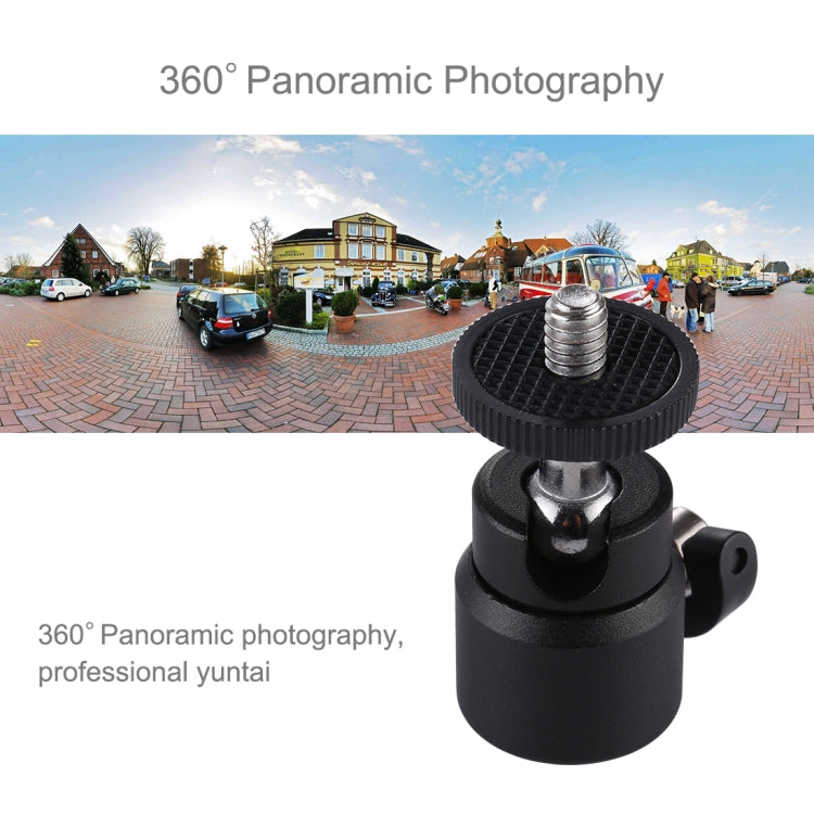 Adattatore per testa a sfera per treppiede in metallo con vite da 1/4 di pollice PULUZ con blocco, Tripod Ball Head