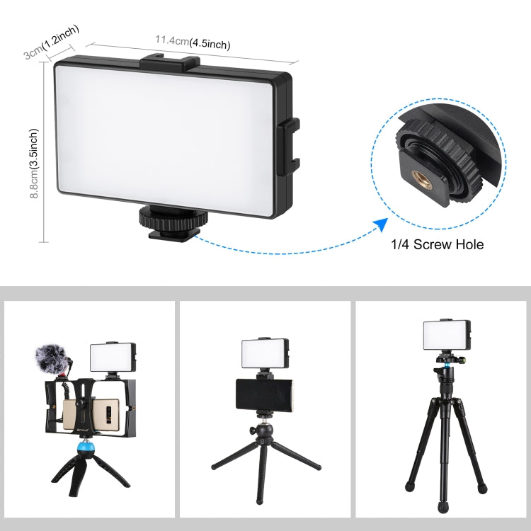 PULUZ 104 LED 3200K / 5600K Luce video dimmerabile on-camera Fotografia Illuminazione Luce di riempimento per fotocamere Canon, Nikon, DSLR, 104 LED Dimmable Light
