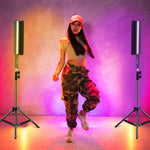 PULUZ 72 LED Photo Stick portatile Luce di riempimento RGB a colori con Barndoor, 72 LEDs RGB Fill Light