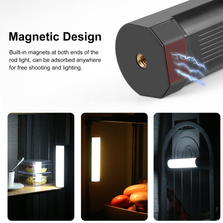 PULUZ Luce di riempimento a LED magnetica a colori RGB portatile per foto da 17 cm, 17cm Magnetic LED Fill Light