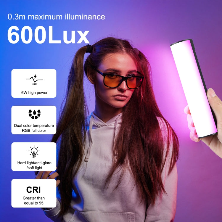 PULUZ Luce di riempimento a LED magnetica a colori RGB portatile per foto da 17 cm, 17cm Magnetic LED Fill Light
