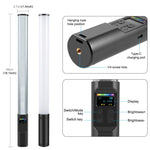 PULUZ 132 LED Luce a bastone portatile per foto, luce di riempimento RGB a colori, 132 LEDs RGB Fill Light