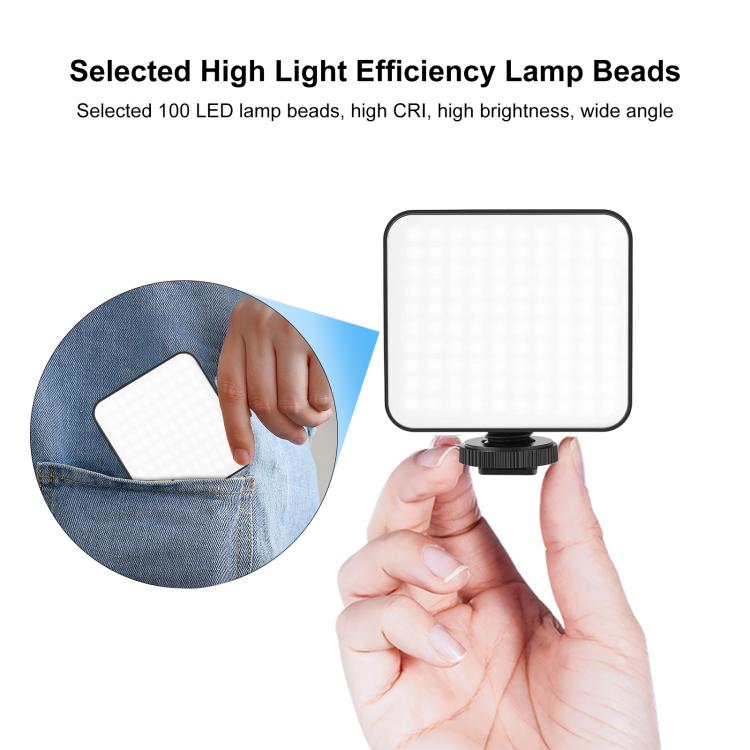 PULUZ 100 LED 5W Luce di riempimento per giunzione video per fotocamera/videocamera, 100 LED 5W