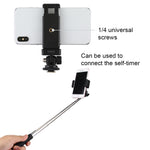 Adattatore per treppiede per scarpa fredda con filettatura a vite PULUZ da 1/4 di pollice con morsetto per telefono, Mount Adapter with Phone Clamp