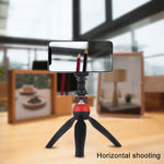 Adattatore per treppiede per scarpa fredda con filettatura a vite PULUZ da 1/4 di pollice con morsetto per telefono, Mount Adapter with Phone Clamp