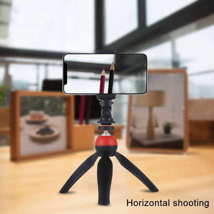 Adattatore per treppiede per scarpa fredda con filettatura a vite PULUZ da 1/4 di pollice con morsetto per telefono, Mount Adapter with Phone Clamp