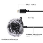 Microfono a condensatore Lavalier cablato 1,5 m 8 pin