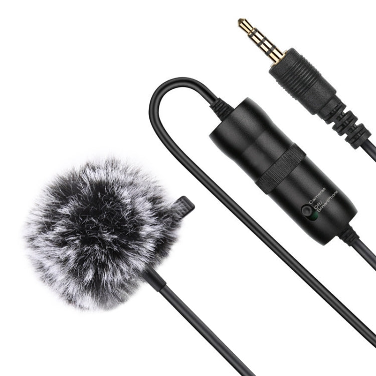 Microfono video per registrazione video a condensatore omnidirezionale Jack Lavalier da 3,5 mm PULUZ, lunghezza: 6 m, Lavalier Microphone