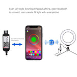 Anello LED RGBW 6.2" USB dimmerabile con telecomando