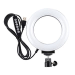 Luce anello LED 4.7" RGBW USB dimmerabile con testa a sfera