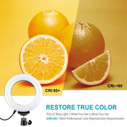 Luce anello LED 4.7" RGBW USB dimmerabile con testa a sfera
