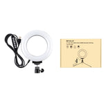 Luce anello LED 4.7" RGBW USB dimmerabile con testa a sfera
