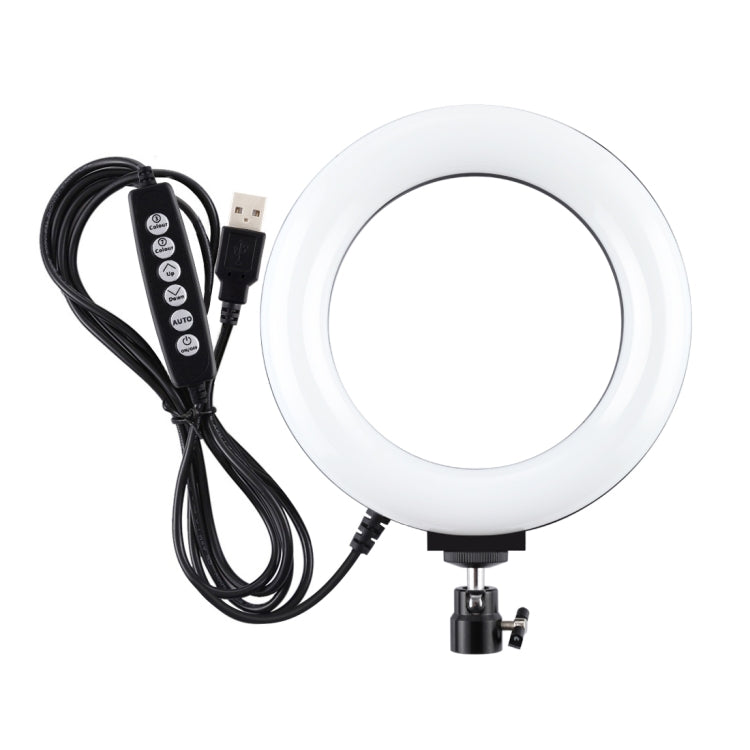 PULUZ 6.2 pollici 16 cm USB 10 modalità 8 colori RGBW dimmerabile anello LED Vlogging fotografia luci video con testa a sfera per treppiede, 6.2 inch RGBW