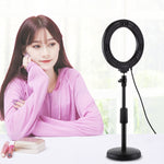 Anello LED RGBW 6.2" USB con 10 modalità e testa a sfera