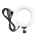 Anello LED RGBW 6.2" USB con 10 modalità e testa a sfera