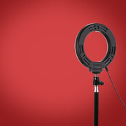 Anello LED RGBW 6.2" USB con 10 modalità e testa a sfera