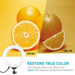 Anello LED RGBW 6.2" USB con 10 modalità e testa a sfera