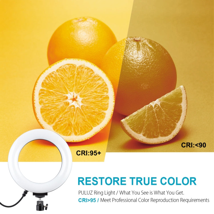 Anello LED RGBW 6.2" USB con 10 modalità e testa a sfera