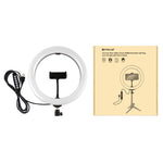 Anello LED RGBW 10.2" USB con testa a sfera per smartphone