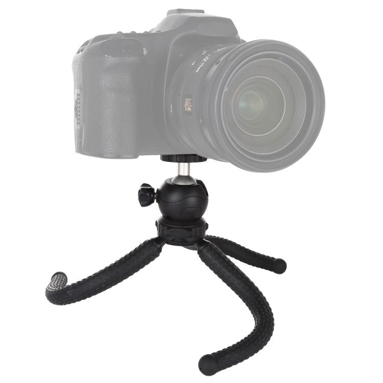 PULUZ Mini Octopus Supporto treppiede flessibile con testa a sfera per fotocamere reflex, GoPro, cellulare, dimensioni: 25 cm x 4,5 cm, 25cm Tripod(US), 25cm Tripod