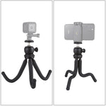 PULUZ Mini Octopus Supporto treppiede flessibile con testa a sfera per fotocamere reflex, GoPro, cellulare, dimensioni: 25 cm x 4,5 cm, 25cm Tripod(US), 25cm Tripod