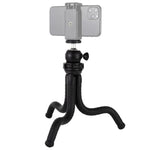 PULUZ Mini Octopus Supporto treppiede flessibile con testa a sfera per fotocamere reflex, GoPro, cellulare, dimensioni: 30 cm x 5 cm, 30cm Tripod