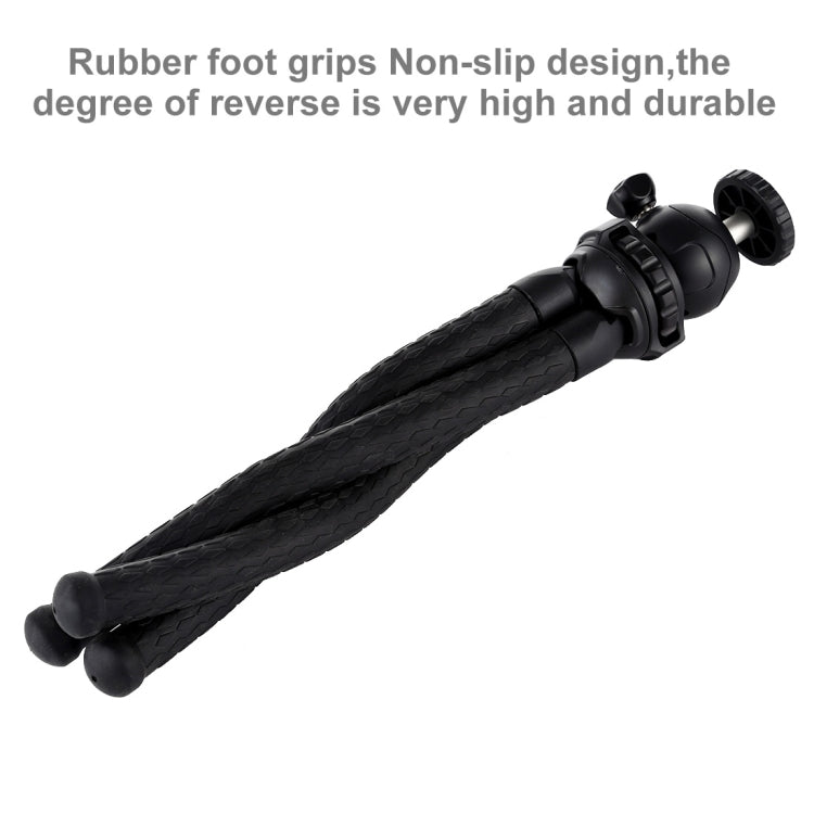 PULUZ Mini Octopus Supporto treppiede flessibile con testa a sfera per fotocamere reflex, GoPro, cellulare, dimensioni: 30 cm x 5 cm, 30cm Tripod
