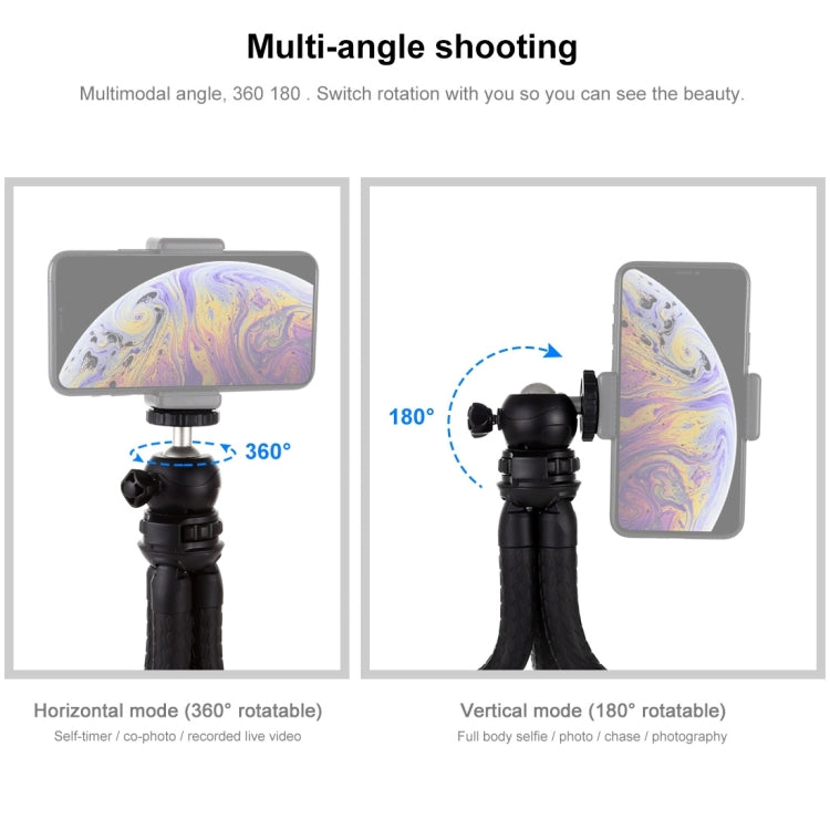 PULUZ Mini Octopus Supporto treppiede flessibile con testa a sfera per fotocamere reflex, GoPro, cellulare, dimensioni: 30 cm x 5 cm, 30cm Tripod