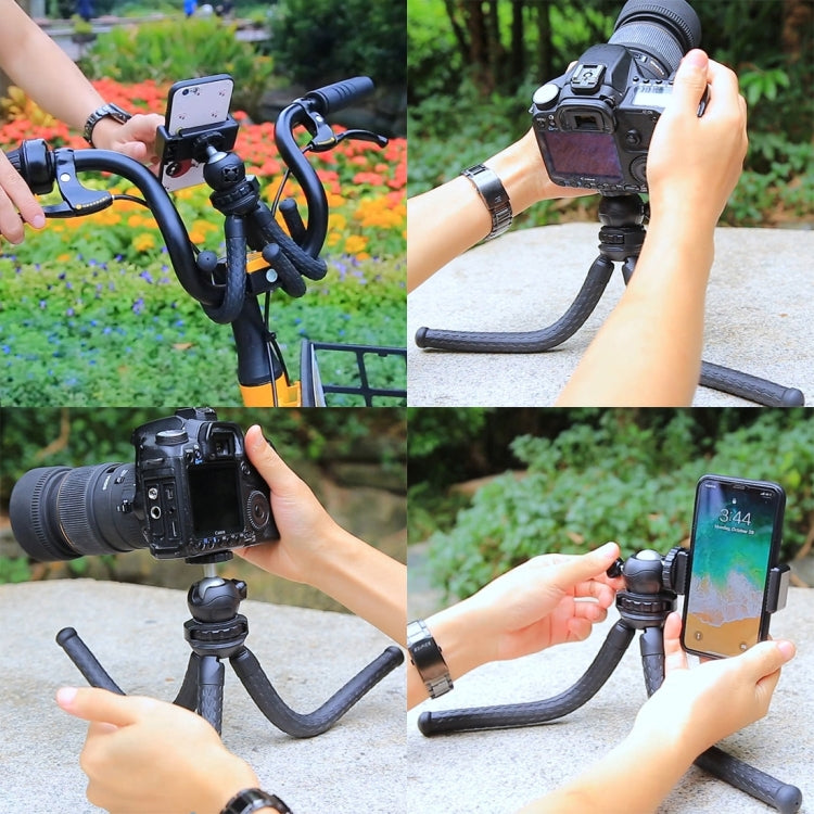 PULUZ Mini Octopus Supporto treppiede flessibile con testa a sfera per fotocamere reflex, GoPro, cellulare, dimensioni: 30 cm x 5 cm, 30cm Tripod