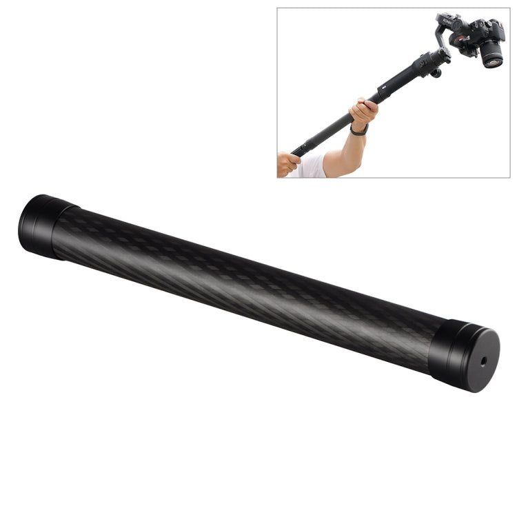 PULUZ Prolunga in Fibra di Carbonio Asta Monopiede Bastone Estensibile per DJI / MOZA / Feiyu V2 / Zhiyun G5 / SPG Gimbal, Lunghezza: 35 cm, 35cm