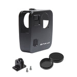 PULUZ per GoPro Fusion Shell Housing Gabbia protettiva in lega di alluminio CNC con supporto di base e copriobiettivo, For GoPro Fusion