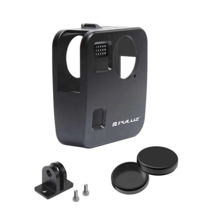 PULUZ per GoPro Fusion Shell Housing Gabbia protettiva in lega di alluminio CNC con supporto di base e copriobiettivo, For GoPro Fusion