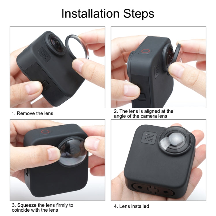2 pezzi di copriobiettivo protettivo in acrilico PULUZ per GoPro Max, Lens Cover