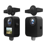 PULUZ per GoPro Max Custodia con doppio copriobiettivo + Custodia protettiva in silicone per il corpo, Silicone Case