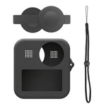 PULUZ per GoPro Max Custodia con doppio copriobiettivo + Custodia protettiva in silicone per il corpo, Silicone Case