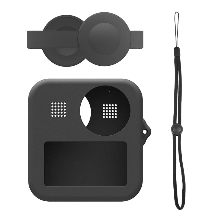 PULUZ per GoPro Max Custodia con doppio copriobiettivo + Custodia protettiva in silicone per il corpo, Silicone Case