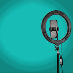 Anello LED RGBW 10.2" con telecomando e testa a sfera
