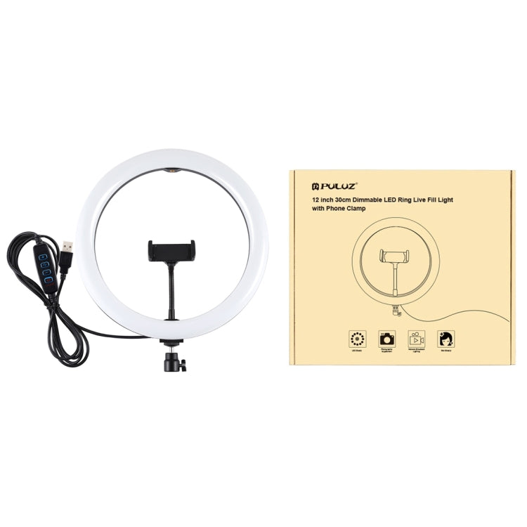 Luce anello LED 11,8 pollici USB dimmerabile 3 colori