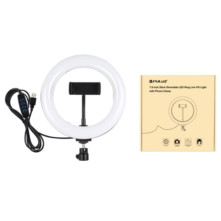 Puluz Anello LED 7,9 pollici USB 3 modalità dimmerabile
