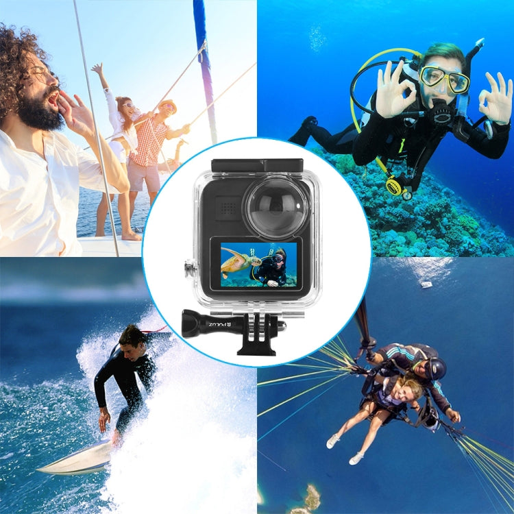 PULUZ Custodia subacquea impermeabile da 45 m per GoPro MAX, con fibbia di montaggio di base e vite, Waterproof Case