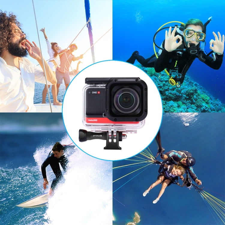 PULUZ Custodia per immersione subacquea con profondità di 60 m Custodia impermeabile per fotocamera per Insta360 ONE R 4K Edizione grandangolare, For Insta360 ONE R 4K Edition