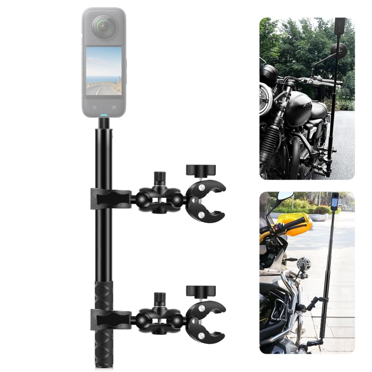Selfie Stick telescopico 150cm con doppio morsetto per moto