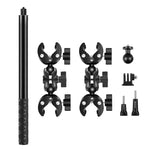 Selfie Stick telescopico 150cm con doppio morsetto per moto