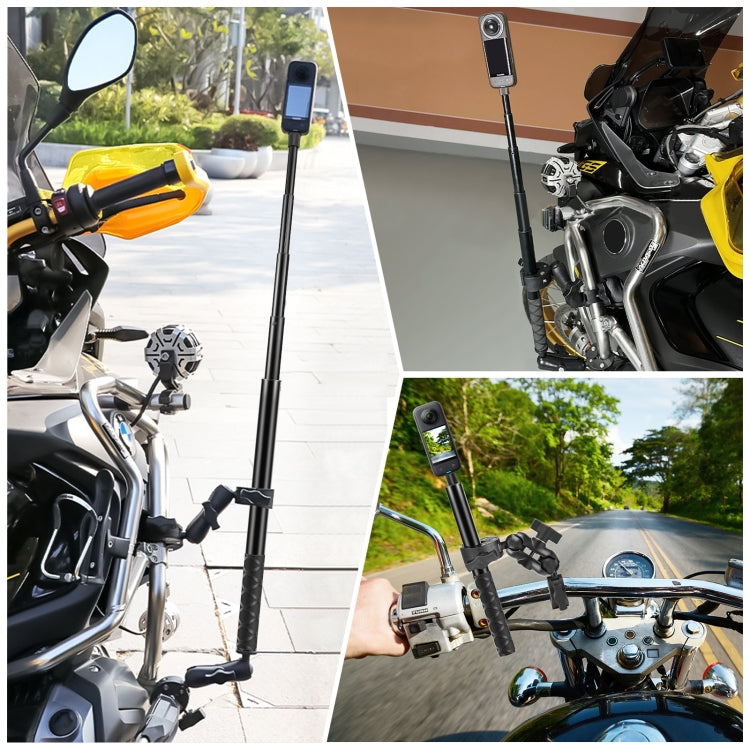 Morsetti per moto doppia e singola testa con selfie stick 150 cm